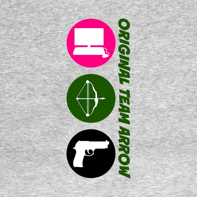 Original Team Arrow - Colorful Symbols - Weapons - Vertical Version by FangirlFuel